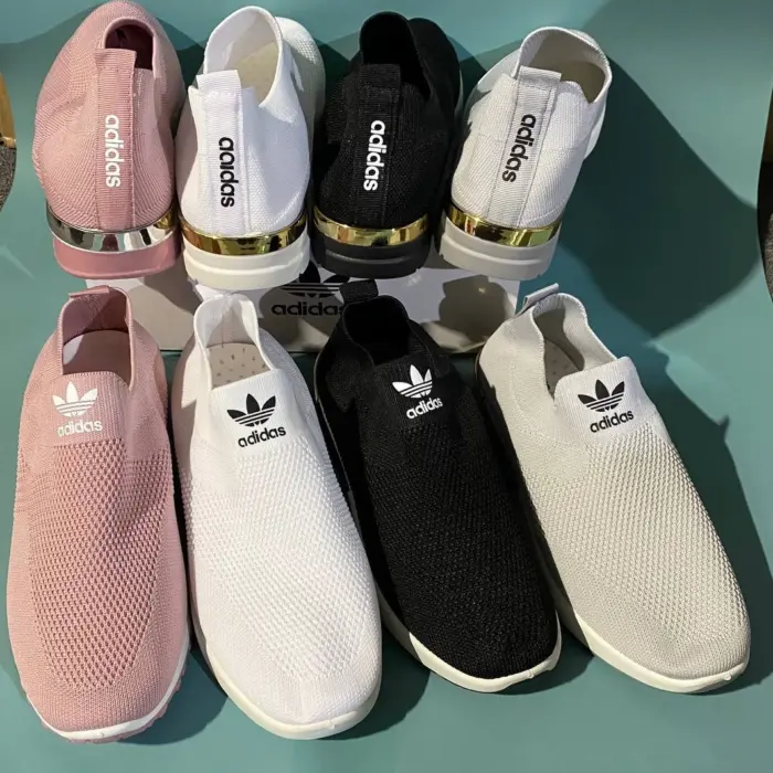 Adidas Slip On Mesh Trainers With Iconic Adidas Logo & Comfortable Cushioned Sole Design In Multiple Colors
