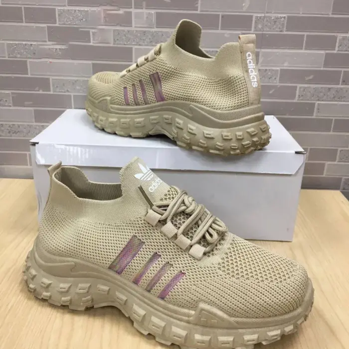 Adidas Comfort Trainers With Metallic Pink Side Stripe