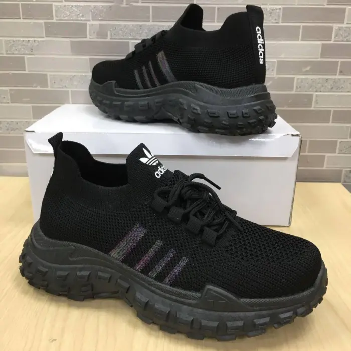 Adidas Women's Knit Trainers With Rugged Tread Sole & Lace Up Closure