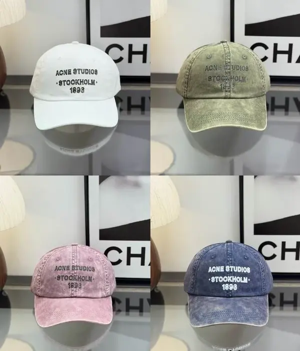 Acne Studios Stockholm Embroidered Cotton Baseball Cap In Different Colors