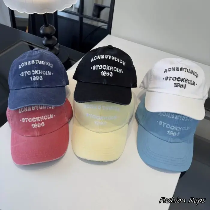 Acne Studios Stockholm 1996 Outlined Font Baseball Cap In Different Colors