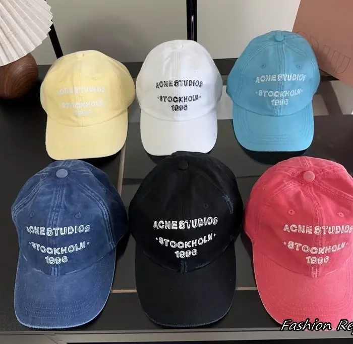 Acne Studios Stockholm 1996 Embroidered Cotton Baseball Cap In Different Colors