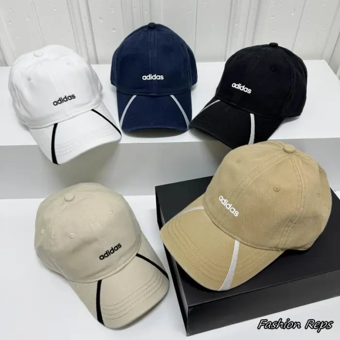 Adidas Linear Logo Contrast Visor Line Baseball Cap In Different Colors