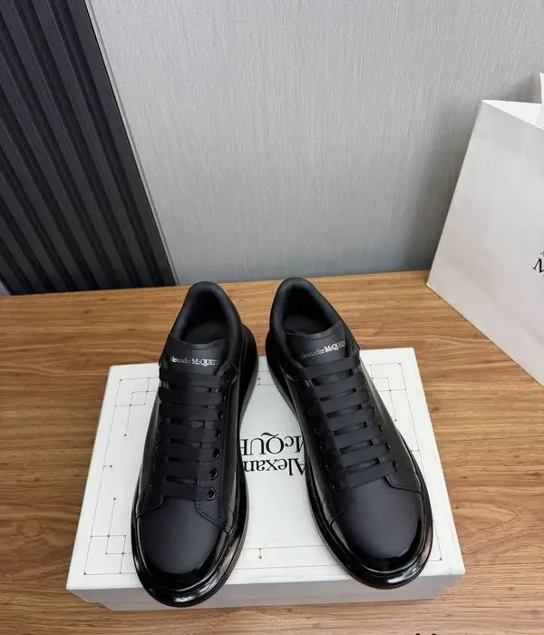 Alexander McQueen Oversized All Black Sneakers With Chunky Sole