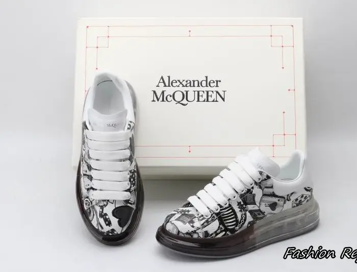 Alexander McQueen Oversized Graffiti Print Sneakers In Multiple Colors