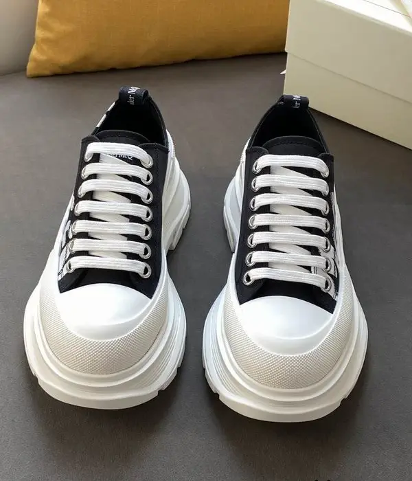 Alexander McQueen Tread Slick Lace Up Bold Graffiti Logo Sneakers