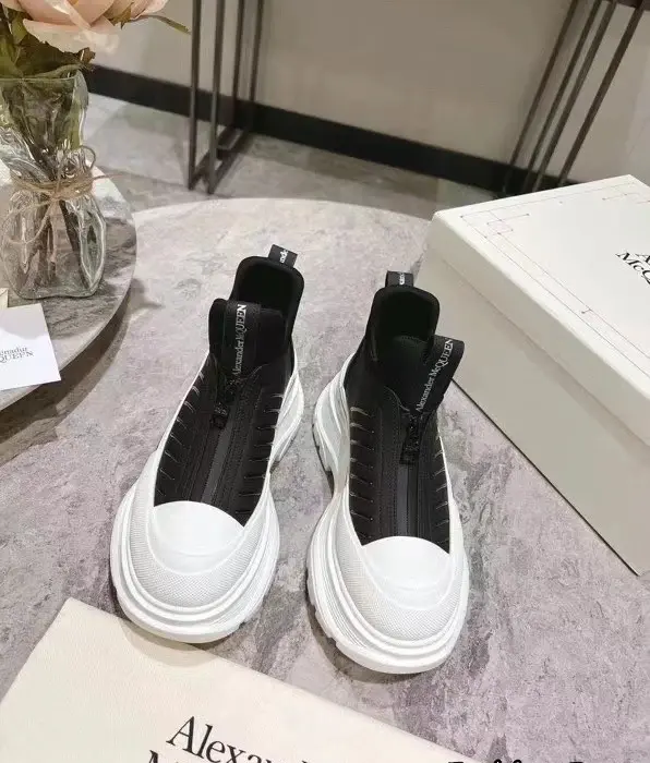 Alexander McQueen Women's Tread Slick Zip Up Boots In Different Colors