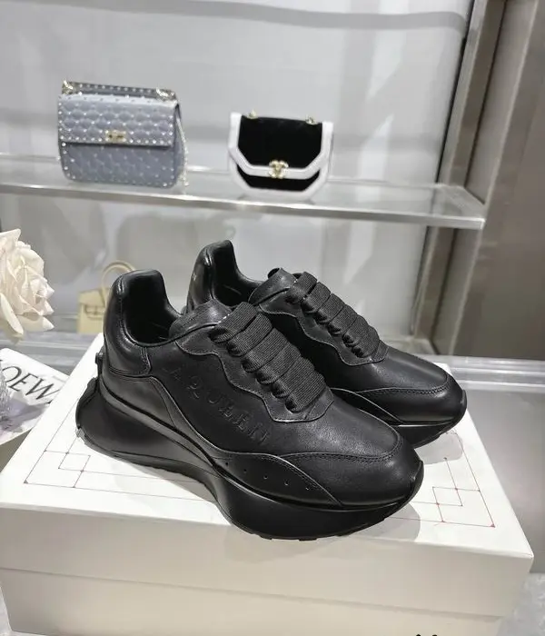 Alexander McQueen Oversized Sneakers With Thick Platform Sole & Tonal Embossed Side