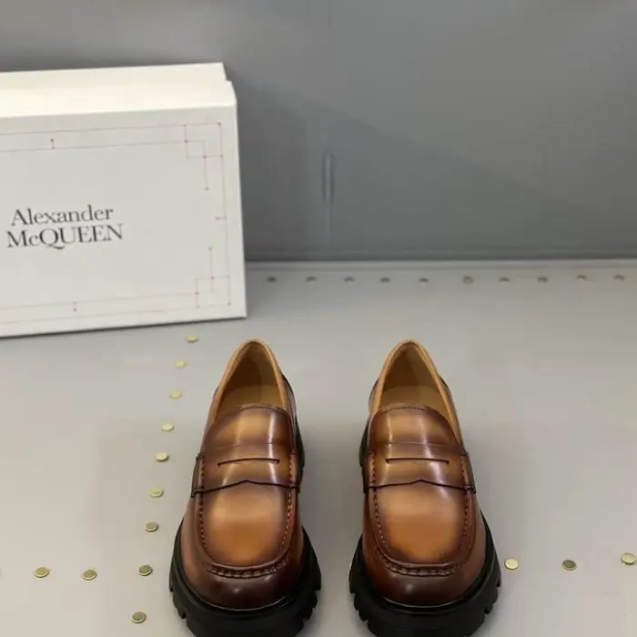 Alexander McQueen Penny Loafers With Lug Sole In 2 Colors