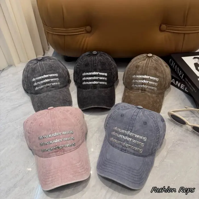 Alexander Wang Triple Logo Washed Baseball Cap In Different Colors