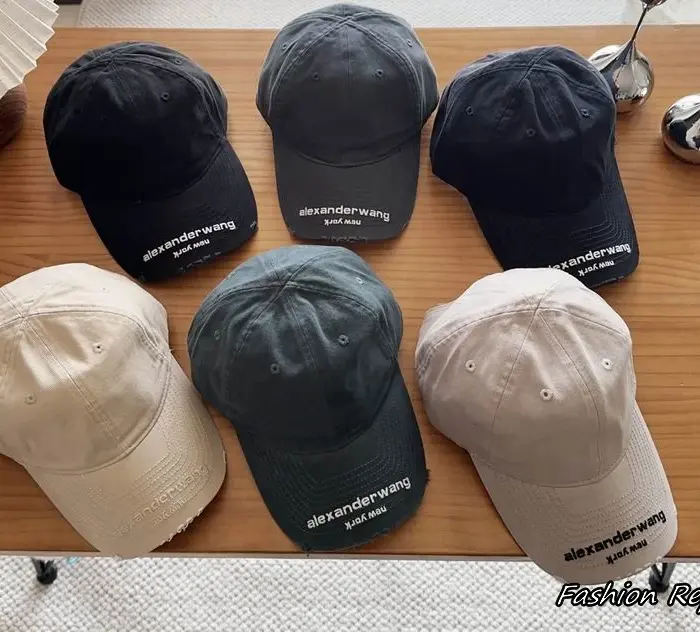 Alexander Wang Brim Logo Distressed Baseball Cap In Different Colors