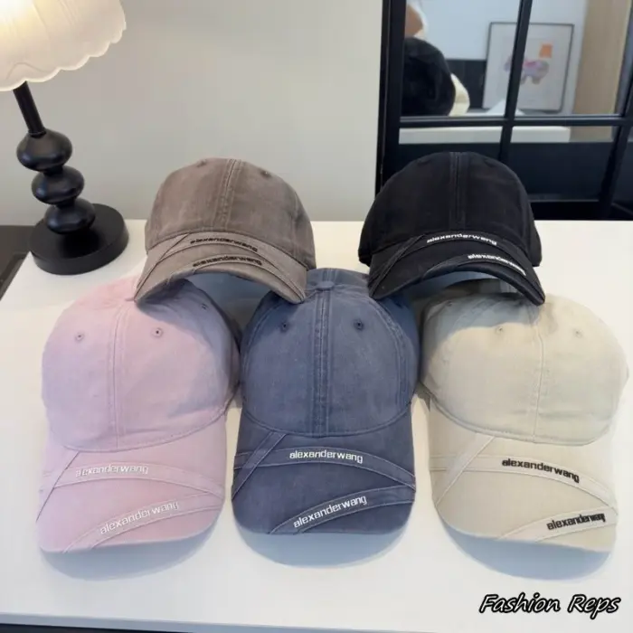 Alexander Wang Cross Band Logo Washed Baseball Cap In Different Colors