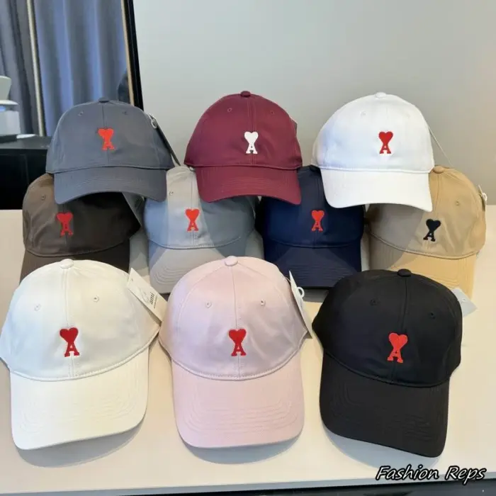 AMI Paris Luxury Streetwear Heart Baseball Cap In Different Colors