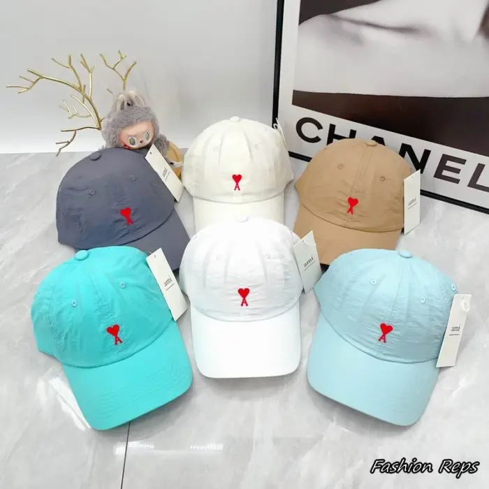 AMI Paris Ami de Cœur Embroidery Baseball Cap In Different Colors