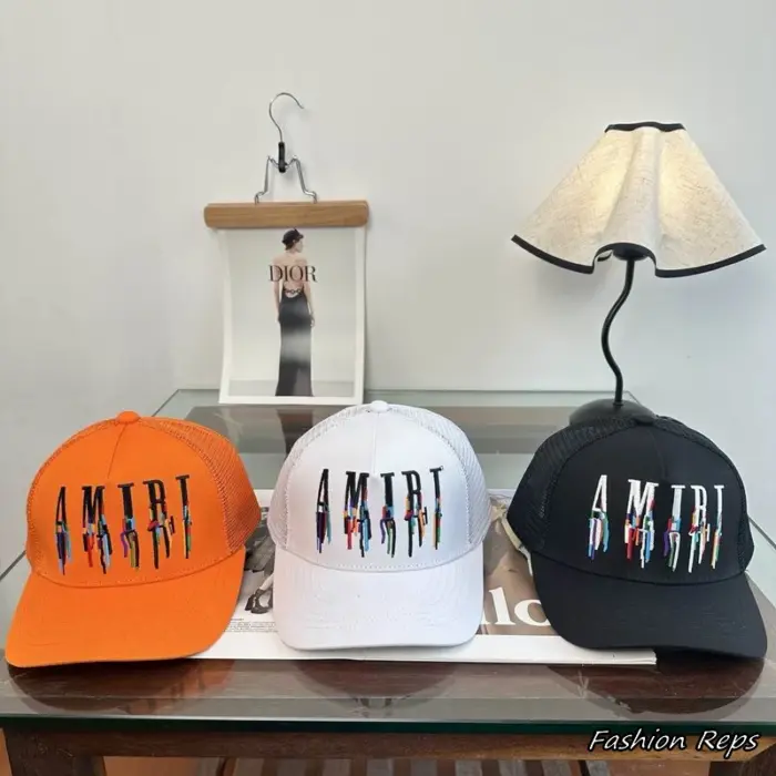 AMIRI Paint Drip Logo Trucker Cap In Different Colors