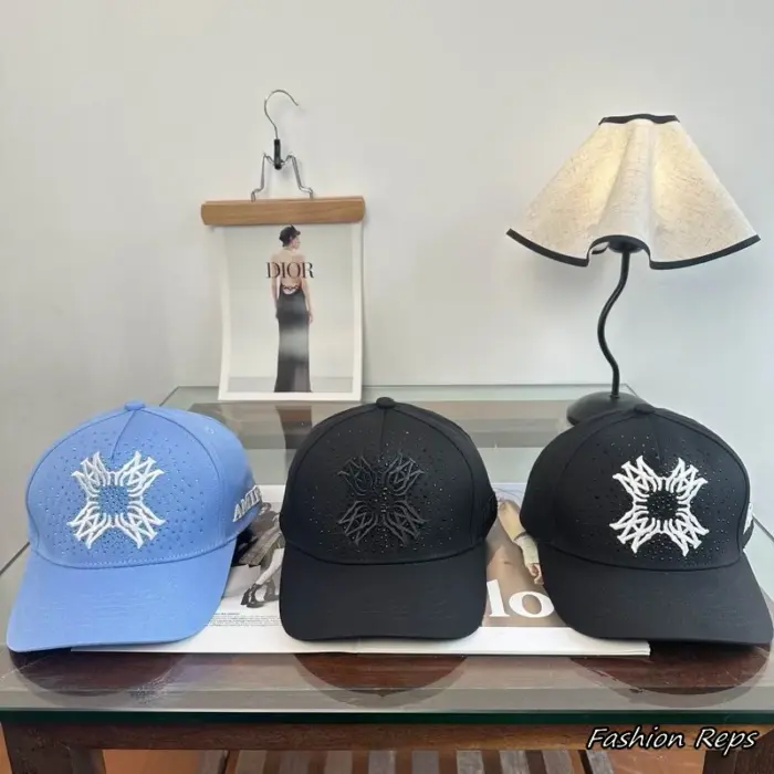 AMIRI Crystal Quad MA Monogram Canvas Cap In Different Colors