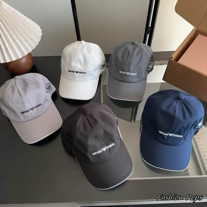 Armani Logo Embroidered Technical Nylon Baseball Cap In Different Colors