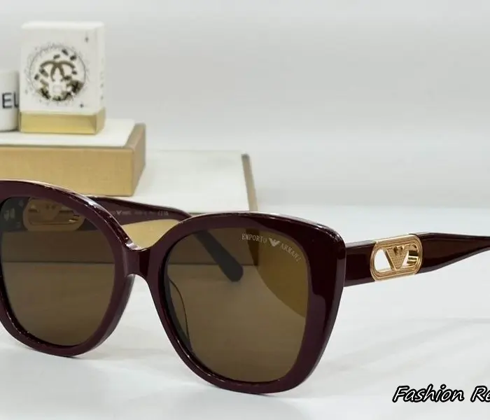 Armani Crystal Accent Butterfly Sunglasses In 2 Colors