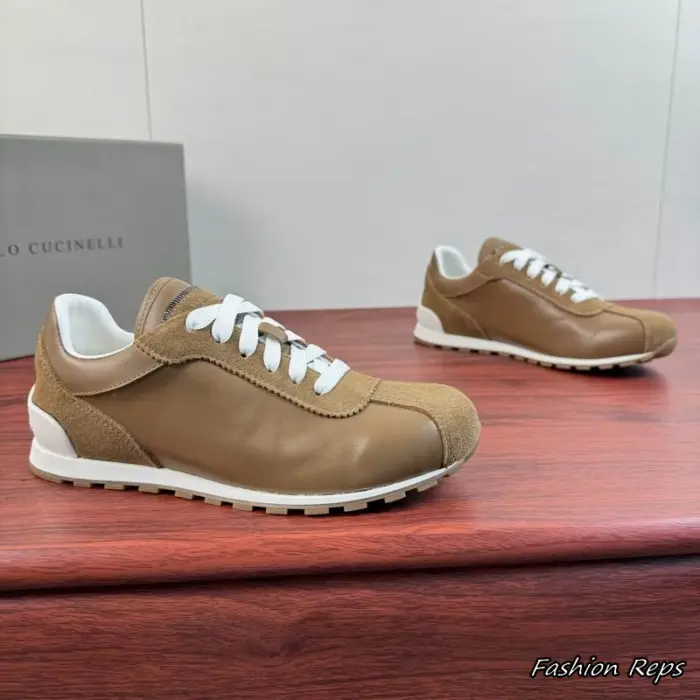 Brunello Cucinelli Women's Low Top Sneakers With Ridged Sole In Different Colors