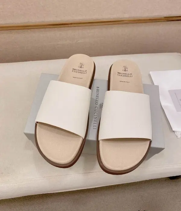 Brunello Cucinelli Men's Suede Sliders