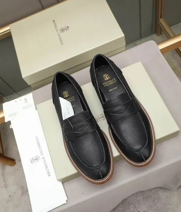 Brunello Cucinelli Penny Loafers With Contrast Welt Detailing In 2 Colors