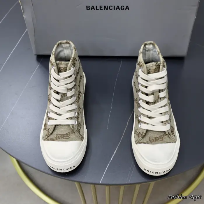 Balenciaga Paris BB Monogram High Top Sneakers