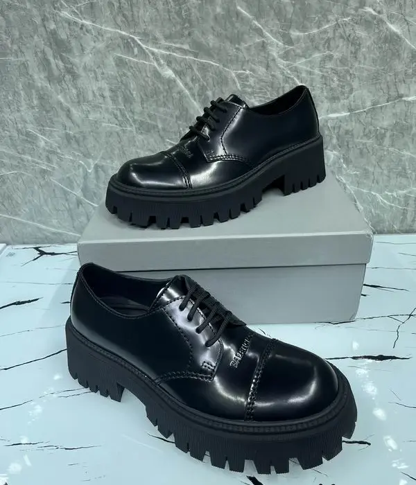 Balenciaga Tractor Leather Derby Shoes