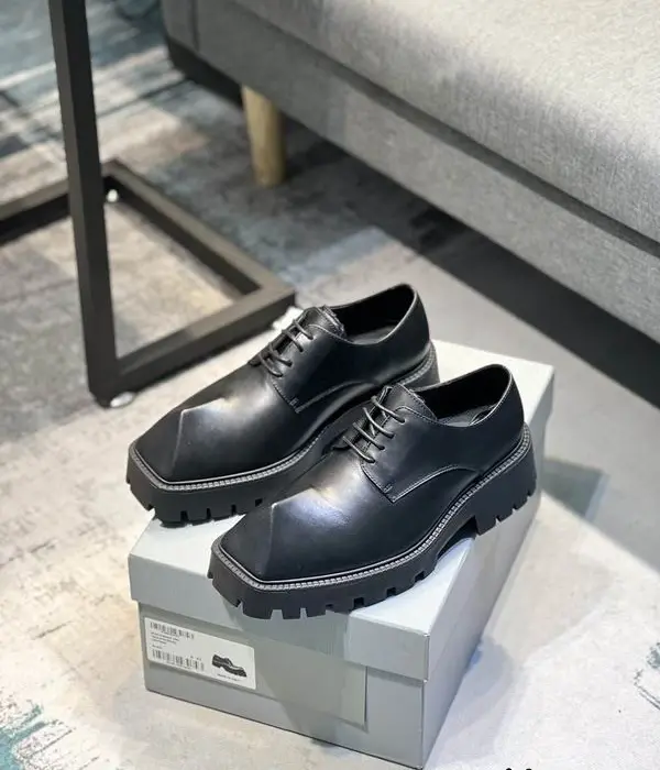 Balenciaga Chunky Square Toe Derby Shoes