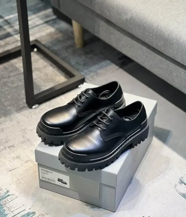 Balenciaga Men's Black Platform Derby Shoes