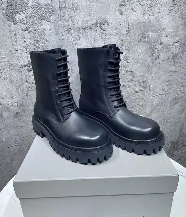 Balenciaga Combat Boots With Chunky Sole