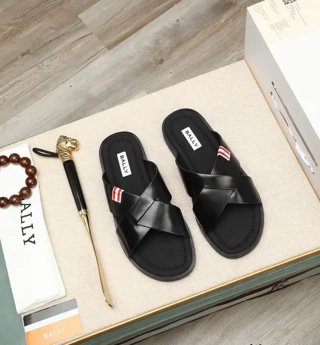 Bally Glorany Glide Sliders With Classic Criss Cross Strap In 2 Colors