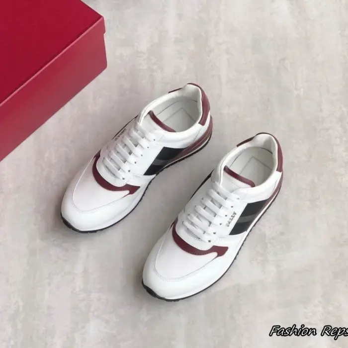 Bally Astar Low Top Sneakers With Black Stripe In 2 Colors