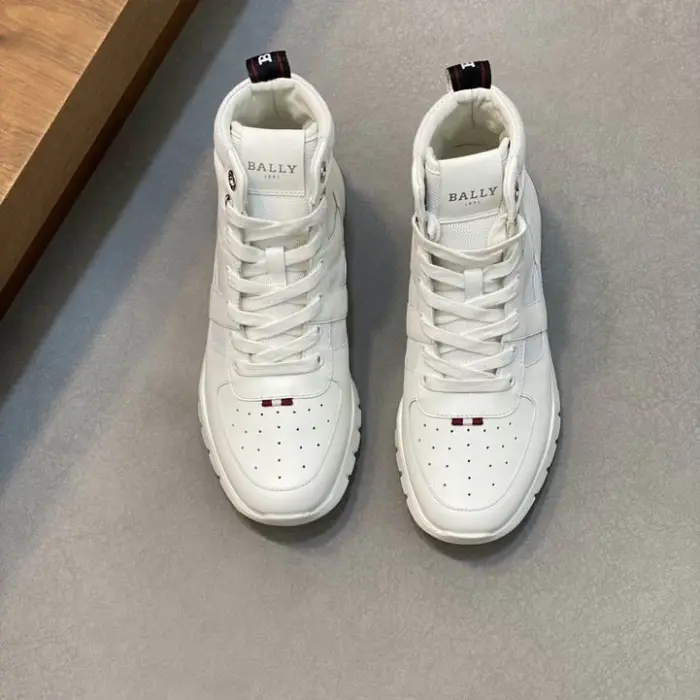 Bally Mesh High Top Sneakers With Sculpted Sole In 2 Colors
