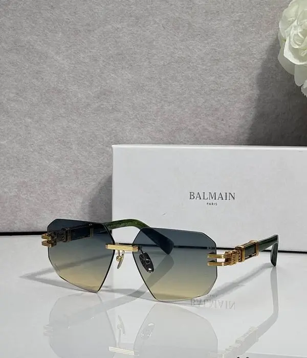 Balmain Geometric Rimless Sunglasses In Different Colors