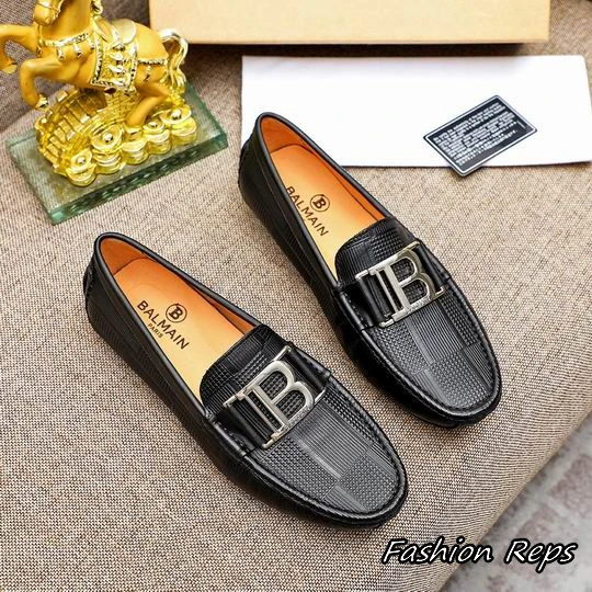 Balmain Black Loafers With B Logo Buckle