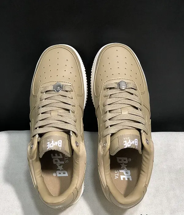 Bape A Bathing Ape Sta Men's Low Sneakers With Silver Toned BAPE STA Lace Lock