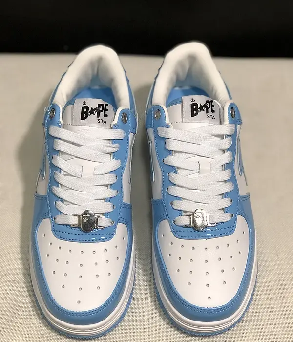 Bape A Bathing Ape Sta Low Baby Blue Patent Sneakers