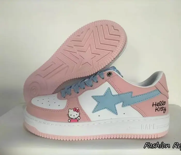Bape A Bathing Ape Sta Low Sneakers With Star Logo On The Side In 2 Colors