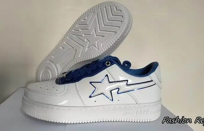 Bape A Bathing Ape Patent Low Top Sneakers In 2 Colors