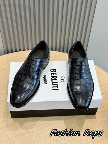 Berluti Alligator Lace Up Oxford Shoes With Classic Formal Silhouette