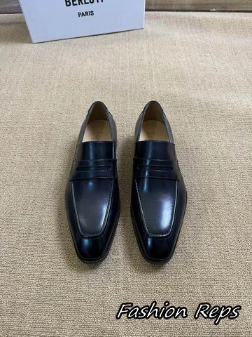Berluti Paris Men's Penny Loafers With Sleek Chisel Toe