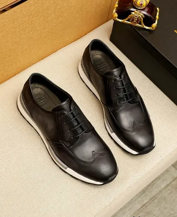 Berluti Fast Track Slip On Sneakers With Sporty White & Black Sole