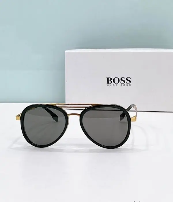 Hugo Boss 1254/S Round Aviator Sunglasses In 2 Colors