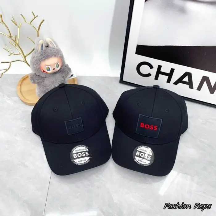 Hugo Boss Men's Luxury Designer Silicone Patch Cap In 2 Colors