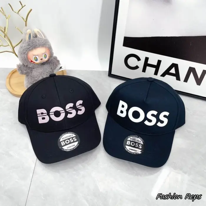 BOSS Bold Front Logo Printed Baseball Cap In 2 Colors