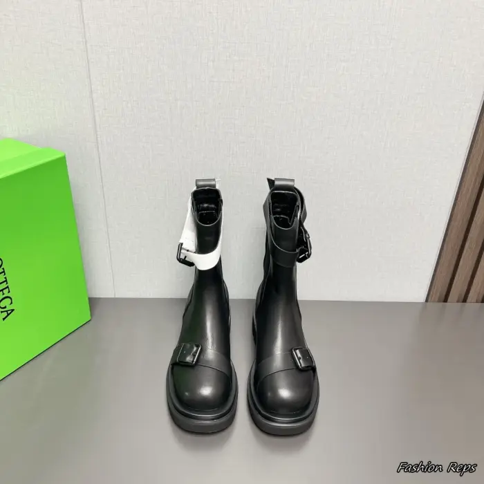 Bottega Veneta Women's Boots With Prominent Wrap Around Buckle Straps