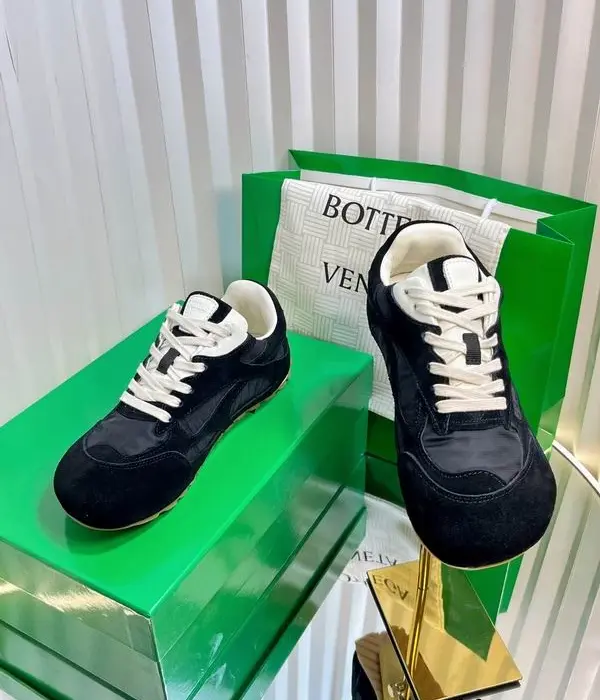 Bottega Veneta Orbit Flash Suede & Lightweight Nylon Sneakers