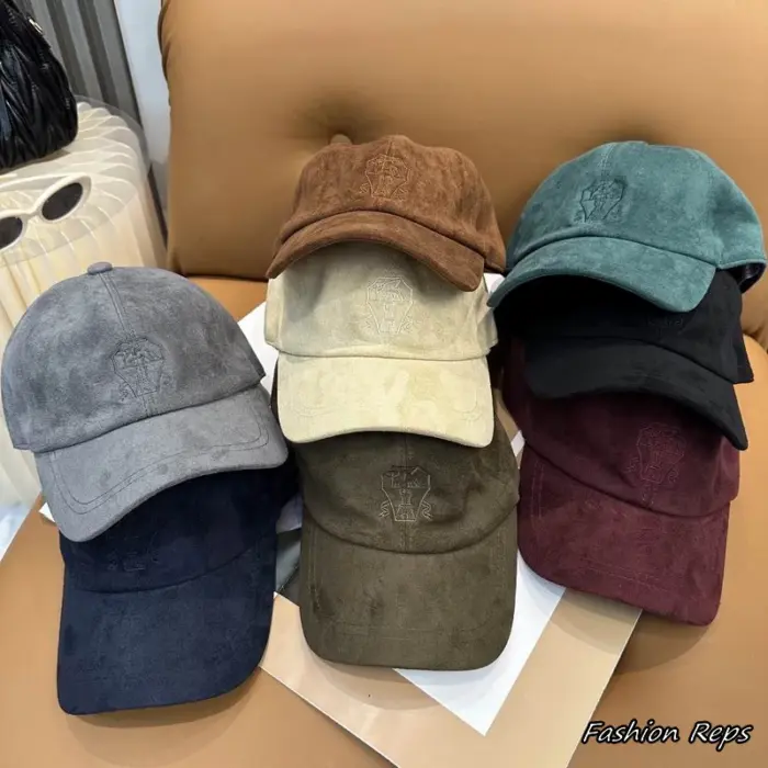 Brunello Cucinelli Solomeo Crest Embroidered Suede Baseball Cap In Multiple Colors