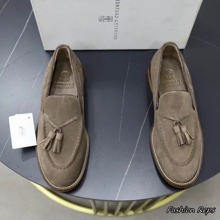 Brunello Cucinelli Men's Suede Tassel Loafers