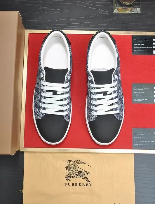 Burberry Low Top Dark Monogram Printed Sneakers